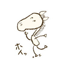 Tender-hearted scribble horses sticker #2577889