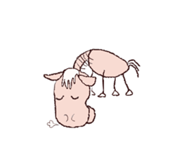 Tender-hearted scribble horses sticker #2577898