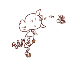 Tender-hearted scribble horses sticker #2577916