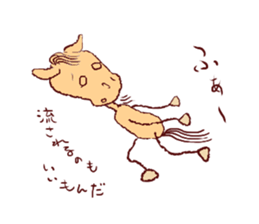 Tender-hearted scribble horses sticker #2577925