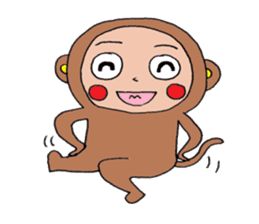 Hitosaru is monkey. sticker #2578328