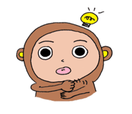 Hitosaru is monkey. sticker #2578332