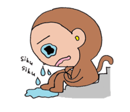 Hitosaru is monkey. sticker #2578339