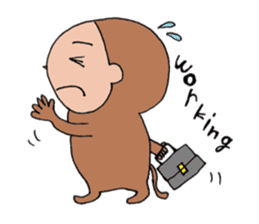 Hitosaru is monkey. sticker #2578346