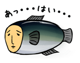 fish with a human looking face sticker #2578407