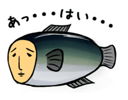 fish with a human looking face sticker #2578407