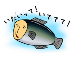 fish with a human looking face sticker #2578411