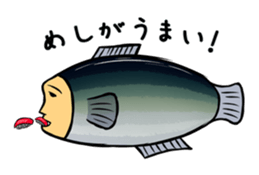 fish with a human looking face sticker #2578413