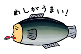 fish with a human looking face sticker #2578413
