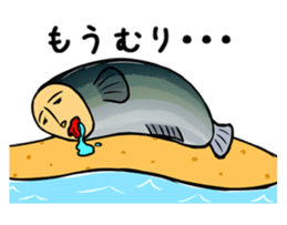 fish with a human looking face sticker #2578414