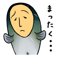 fish with a human looking face sticker #2578417