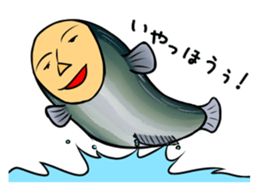 fish with a human looking face sticker #2578419