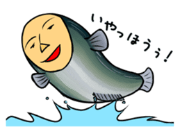 fish with a human looking face sticker #2578419