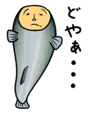 fish with a human looking face sticker #2578421
