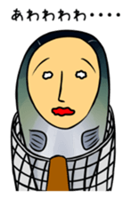 fish with a human looking face sticker #2578422