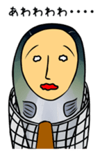 fish with a human looking face sticker #2578422