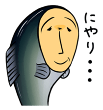 fish with a human looking face sticker #2578424