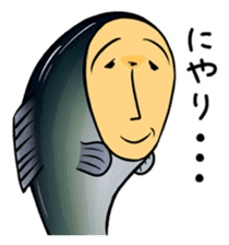 fish with a human looking face sticker #2578424
