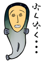 fish with a human looking face sticker #2578426