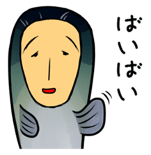 fish with a human looking face sticker #2578431