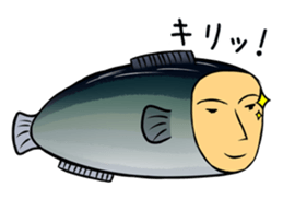 fish with a human looking face sticker #2578432