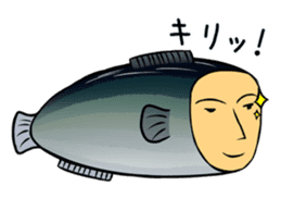 fish with a human looking face sticker #2578432