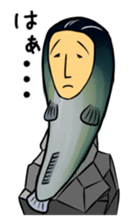 fish with a human looking face sticker #2578437