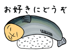 fish with a human looking face sticker #2578438