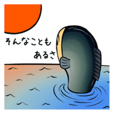 fish with a human looking face sticker #2578441