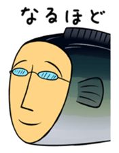 fish with a human looking face sticker #2578443