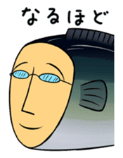 fish with a human looking face sticker #2578443