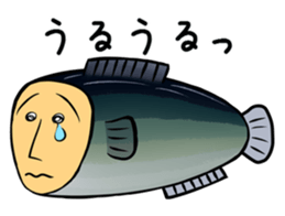 fish with a human looking face sticker #2578446