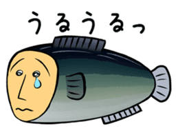 fish with a human looking face sticker #2578446