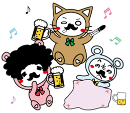 Mustache Animals sticker #2578685