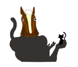 Horse cat sticker #2578848
