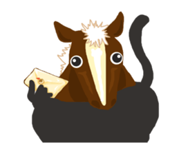 Horse cat sticker #2578850