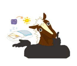 Horse cat sticker #2578851