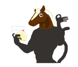 Horse cat sticker #2578852