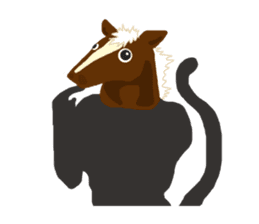 Horse cat sticker #2578854