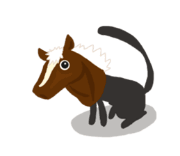 Horse cat sticker #2578856