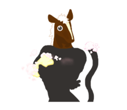 Horse cat sticker #2578861
