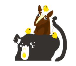 Horse cat sticker #2578867