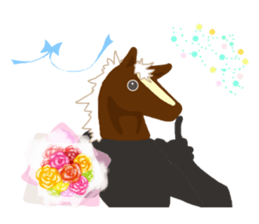 Horse cat sticker #2578869