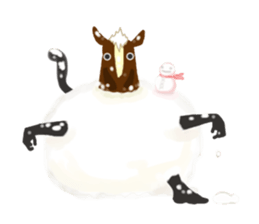 Horse cat sticker #2578876