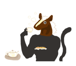 Horse cat sticker #2578878