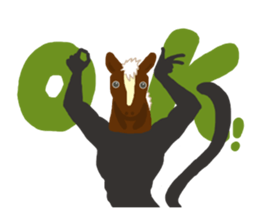 Horse cat sticker #2578881