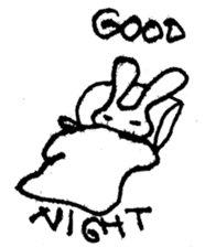 marico morinaga's stamp of bunny sticker #2579236