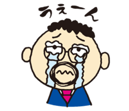 The president of a round mustache sticker #2579328