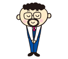 The president of a round mustache sticker #2579331