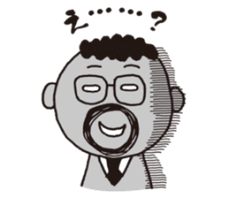 The president of a round mustache sticker #2579336